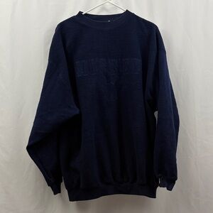 Vintage Mickey Mouse Disney Fleece Sweatshirt Women’s Size Large Navy Blue